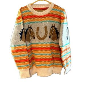 New Fall Boutique Equine Horse Sweater! Sz. MED
